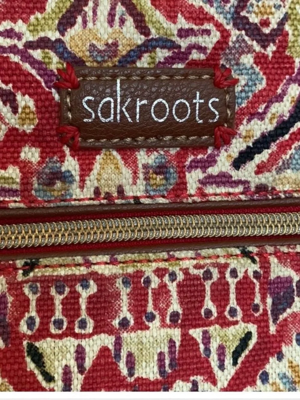 Sakroots Red Multicolor Patterned Women's Backpack